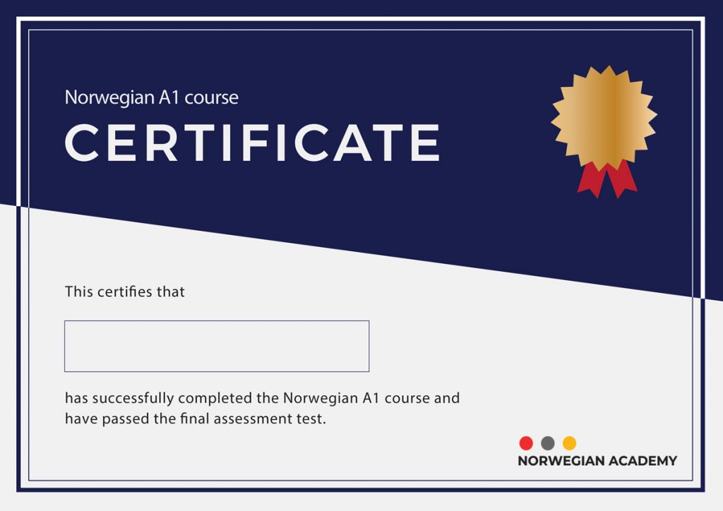 a1-certificate-norwegian-academy